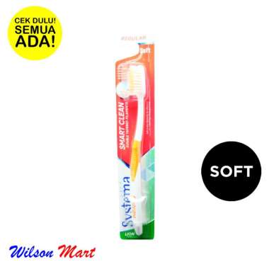 SYSTEMA SIKAT GIGI SMART CLEAN SOFT REGULAR HEAD Multicolor