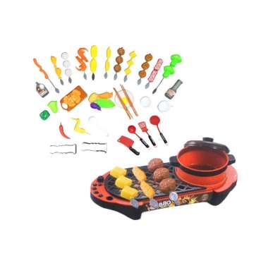 Mainan Set BBQ Grill Ada Suara Masak dan Efek Lampu 5720/5721 Spray BBQ Grill toys