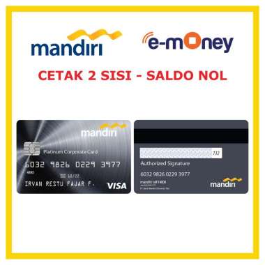 Kartu MANDIRI E-MONEY Design Credit Card Mandiri Platinum 14 etoll Custom Emoney [ SALDO NOL / 2 SIS