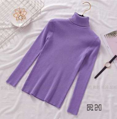 Baju rajut turtleneck wanita / sweater rajut cewek / switer rajut / turtle neck cewek / kerah panjan