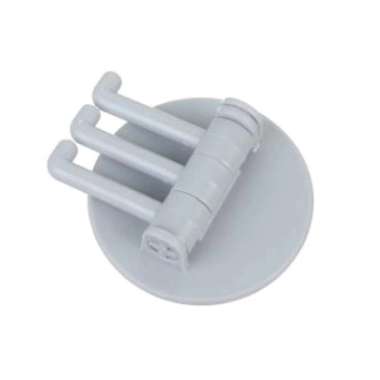 ONE - C132-133 Gantungan Tempel Dinding 3 Kait Rotating Hook 3in1 / Gantungan Sapu dan Pel Tempel Ro