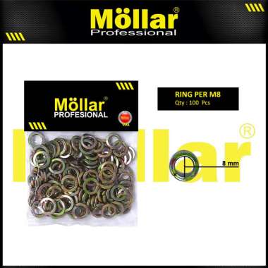 MOLLAR 93-079 Ring Per M8 Besi Spring Washer Baut JP M 8 - 100 pcs