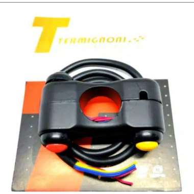 Holder Saklar 3 Tiga Tombol Lampu Terminoni Sepeda Motor Nmax PCX CBR Hitam