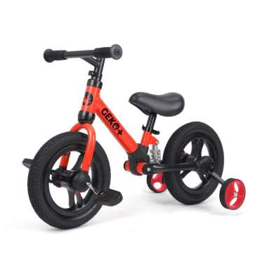 GEKO Plus 4 in 1 Kids Balance Bike 12" - Sepeda Anak Multifungsi Red