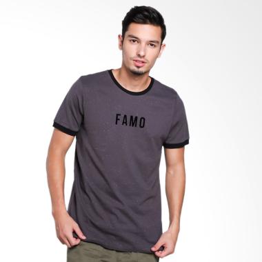 Famo Casual T-Shirt Pria - Grey [0610 506101712AB]