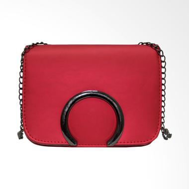 Shine Accesories TU1458 Tas Kulit Jelly Gesper RF Sling Bag - Red