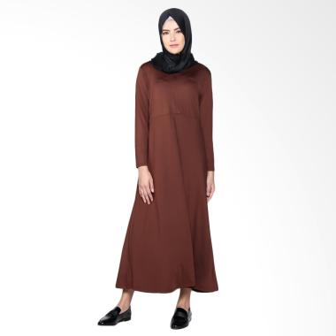 Elzatta Gamia Adela Busui Gamis Muslim Wanita - Dark Brown 706