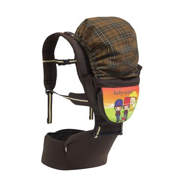 Baby Scots Hip Seat Print Gnedongan Bayi - Brown