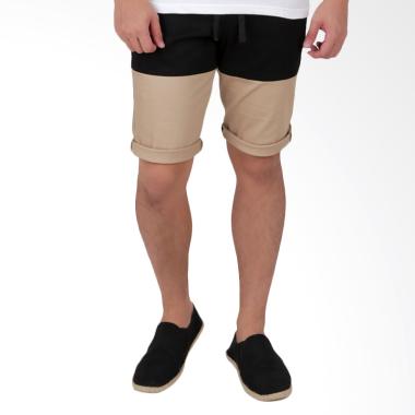 Elfs Shop Short Jogger Pants Chino ... Pendek Pria - Black Khaki