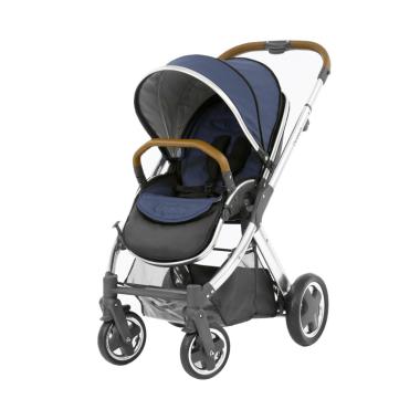 Oyster 2 Mirror Oxford Kereta Dorong Bayi - Blue