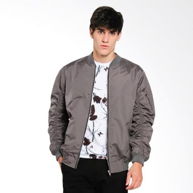 Papercut Men Dixon Bomber Jacket Pria - Grey