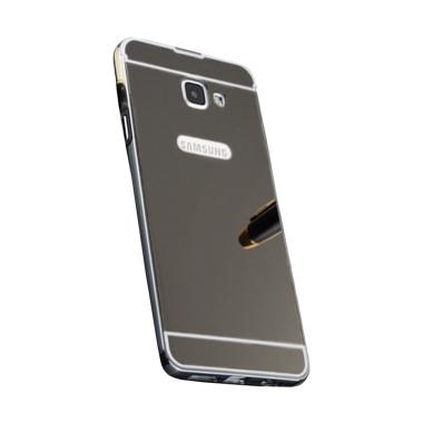 QCF Bumper Mirror Sliding Alumunium Metal Hardcase Casing for Samsung Galaxy A5 2017 A520 - Hitam