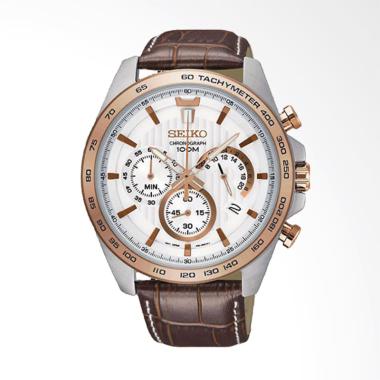 Seiko Neo Sport Chronograph Stainle ... - Brown Silver [SSB306P1]
