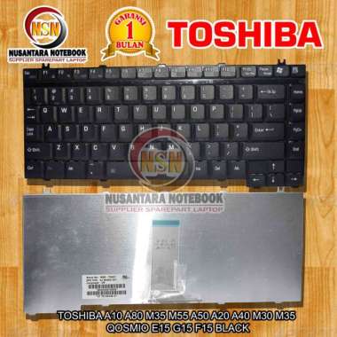 Keyboard Laptop Toshiba A10 A80 M35 M55 A50, A20,, A40, M30, M35 Black