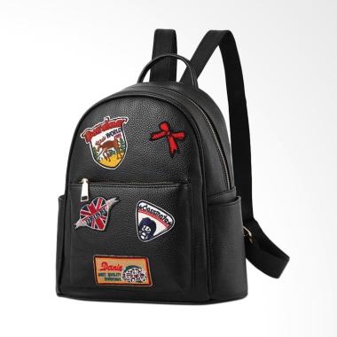 Purnama Import PU New Model Backpack Tas Ransel Wanita - Black