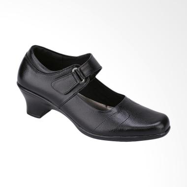 Syaqinah 369 Kulit Sepatu Heels Formal Wanita - Hitam