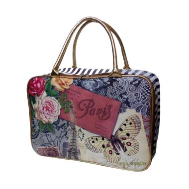 Traveler's Choice Motif Paris Tas Travel - Coklat