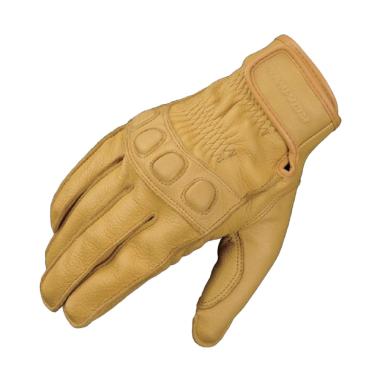 KOMINE GK-720 Vintage Leather Gloves Sarung Tangan Motor - Beige