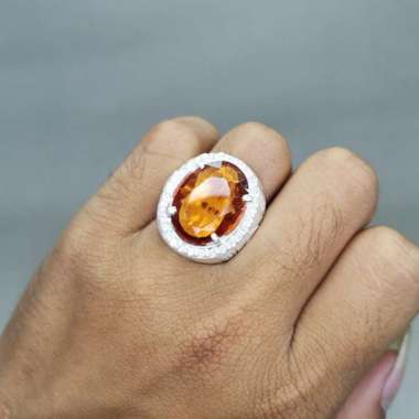 Batu Cincin Kecubung Kuning Emas Citrine Natural