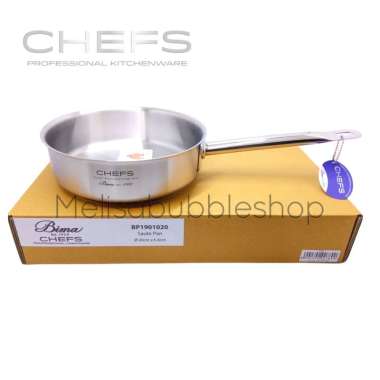 BIMA CHEFS SAUTE PAN STAINLESS 304 20 CM 3PLY STAINLESS BP1901020
