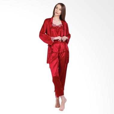 You've 999116 Kimono Shali Piyama Setelan Baju Tidur Wanita - Maroon