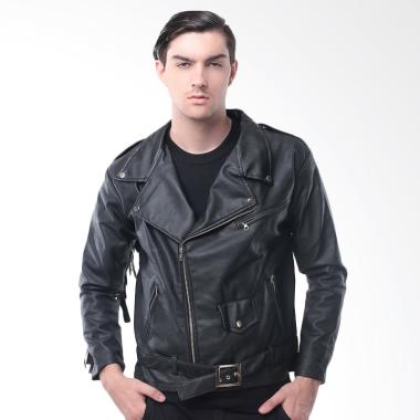 Crows Denim Leather Fringe Stylish Fashionable Jaket Pria