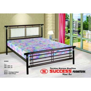 Ranjang Besi Tempat Tidur Besi Minimalis 120x200 cm NEW AKASIA Success