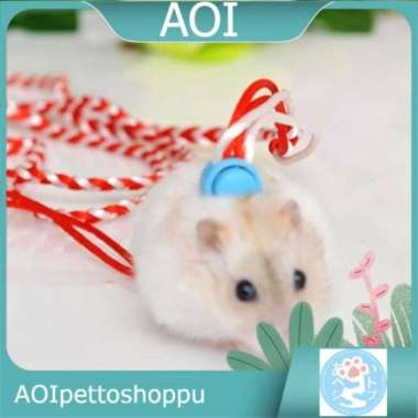 Aoipettoshoppu Tali tuntun dan harness satin untuk hamster tupai sugarglider