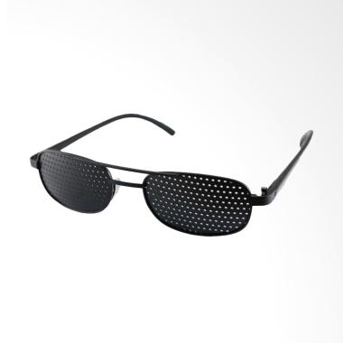 ID SUNGLASS Sun 1035-02 Pinhole Terapi Frame Kacamata Unisex - Hitam