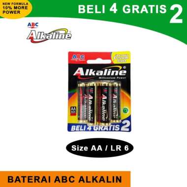 Baterai Alkaline ABC Battery Batere Alkaline HIitam ABC A2 isi 6