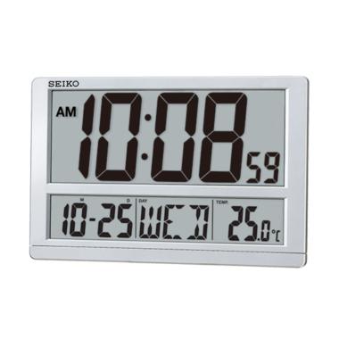 Seiko QHL080S Digital Wall Clock [39 cm] Silver Metallic