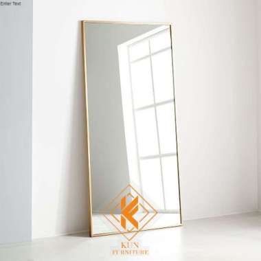 CERMIN BADAN STANDING MIROR CERMIN LANTAI BESI INDUSTRIAL MINIMALIS