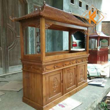 meja aquarium hias ,bufet aquarium bufet joglo