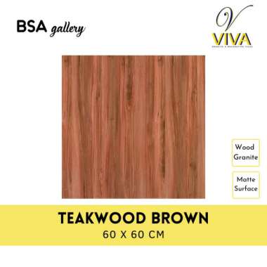 GRANIT KAYU VIVA 60X60 TEAKWOOD BROWN / GRANITE TILE MATTE SURFACE