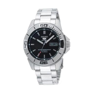 Seiko 5 Sports Automatic 23 Jewels Jam Tangan Pria [Original/ SNZE09K1] Black Silver