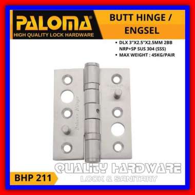 Engsel Jendela Stainless Paloma BHP 211 - 3 inch Engsel Jendela 3 Inch SUS 304 Murah Berkualitas