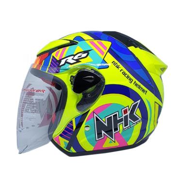 NHK R6 SE Motif Pigment Helm Half Face XL Yellow Fluo