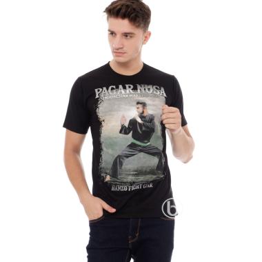 Hanzo Fight Gear Pagar Nusa Premium Kaos Bela diri [KB579] M hitam