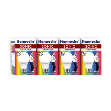 Hannochs Sonic Bohlam Lampu LED - Putih [7 Watt/ 4 pcs] PUTIH