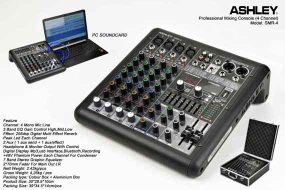 Mixer Audio ASHLEY SMR 4 - 4 Channel ORIGINAL