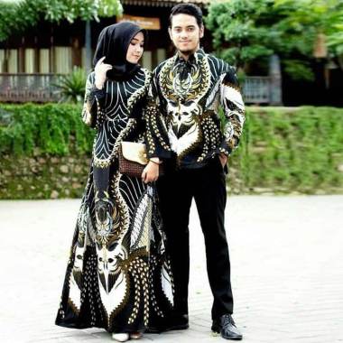 Couple Gamis Batik Modern Baju Batik Couple 2019