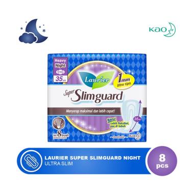 Promo Harga Laurier Super Slimguard Night 35cm 8 pcs - Blibli