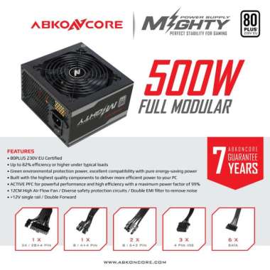 Power Supply / PSU Abkoncore Mighty 500 Watt 80+ Full Modular