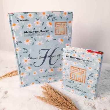 Al QURAN AT TAQWA FLORAL CUSTOM NAMA UKURAN A4 A5 B6 AL-QURAN HAFALAN AT-TAQWA PERKATA & BONUS A5 Da