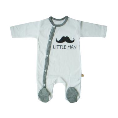 PLEU Kodok Jumper Little Man Baju Bayi Laki - Laki 18 bulan Putih