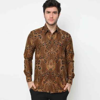Jayabaya Batik Waranggana Kemeja Batik Pria XL COKLAT