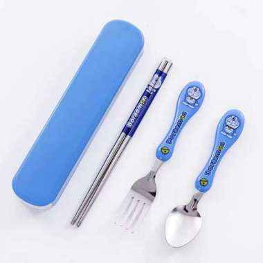 Sendok Set Garpu Sumpit Karakter / Sendok Set Anak Doraemon