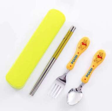 Sendok Set Garpu Sumpit Karakter / Sendok Set Anak Winni The Pooh