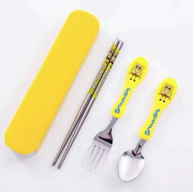 Sendok Set Garpu Sumpit Karakter / Sendok Set Anak Spongebob