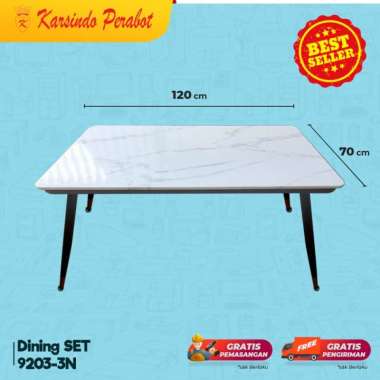 meja makan marmer uk 70 x 120